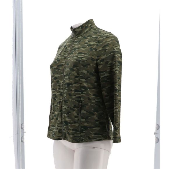 Belle Kim Gravel Zip Athletic Jacket Athletic Jacket Camo A468136H - Picture 2 of 9